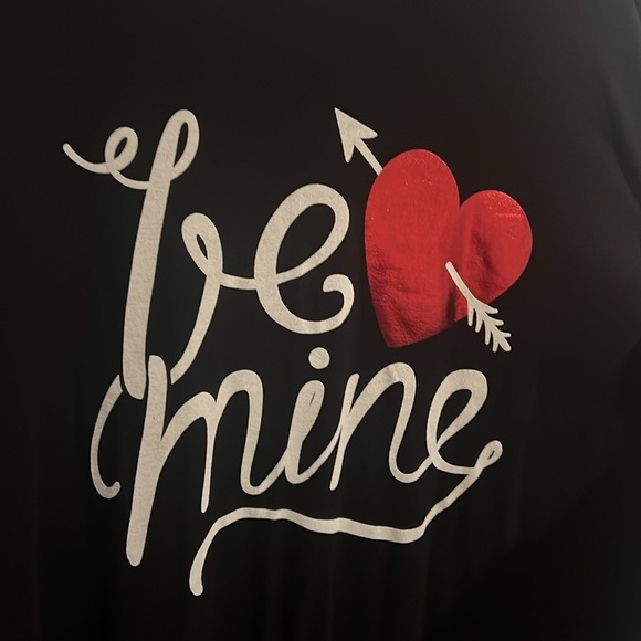 NWT Color Bear 2X Tunic Be Mine Valentine’s Day Long Sleeve Shirt black ♥️ - Picture 3 of 6